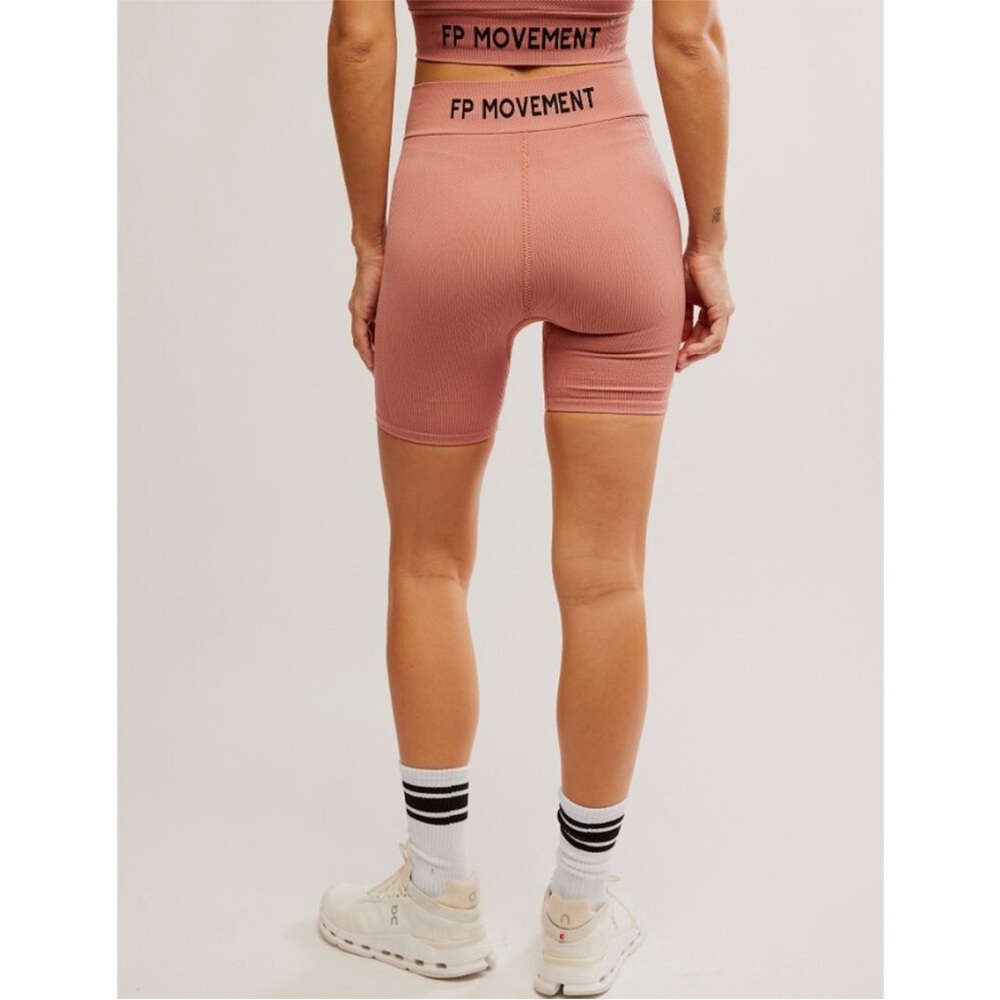 Free People Long haul logo Bike Shorts - Picture 2 of 5